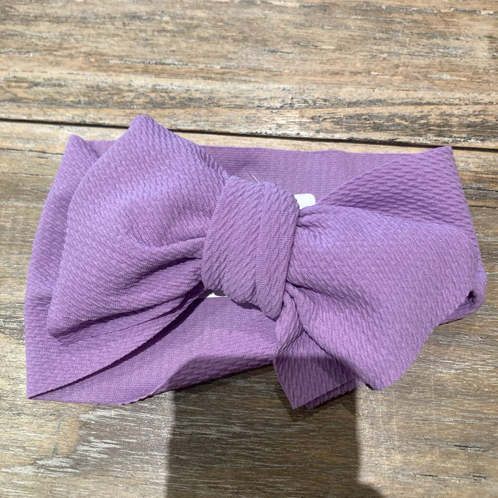 Wide Headband Bow lavender 3-12m