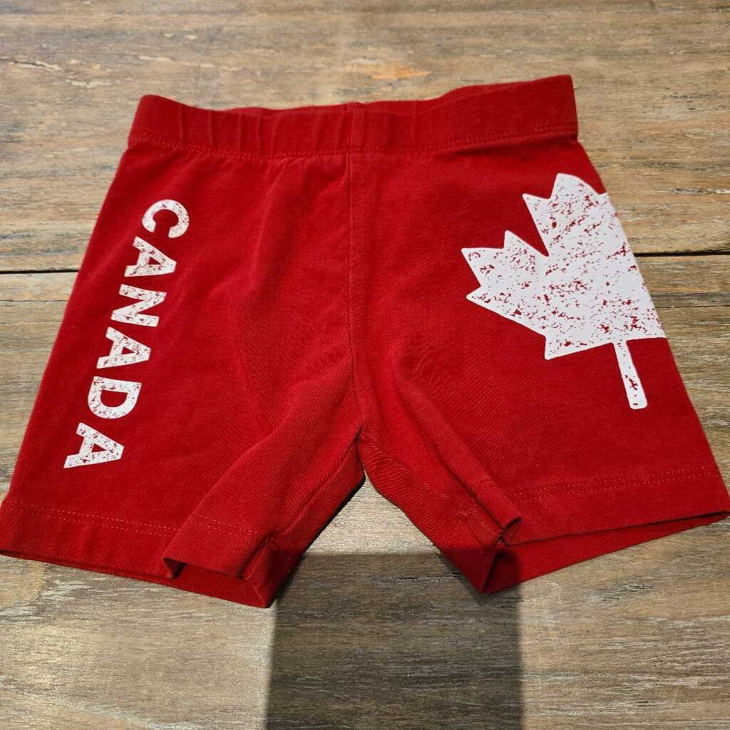 Joe Fresh red Canada bicycle shorts 4T