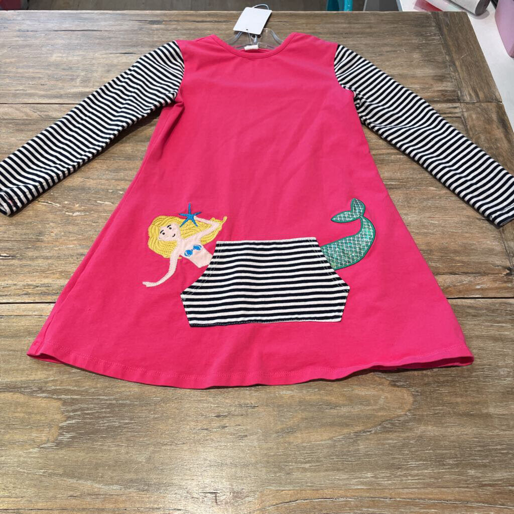 Sunny Fashion Pink mermaid Ctn Dresses 5Y