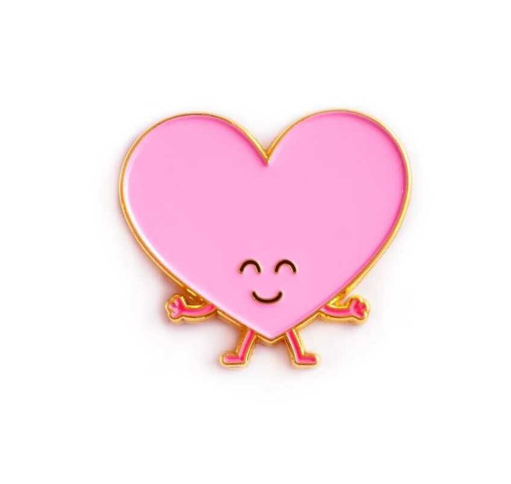 Queenie Enamel pin Pink Heart