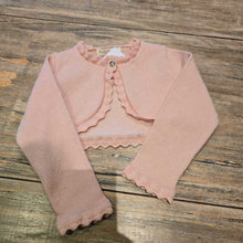 Load image into Gallery viewer, Blink Blank pink sparkly 1 button cardigan 12m
