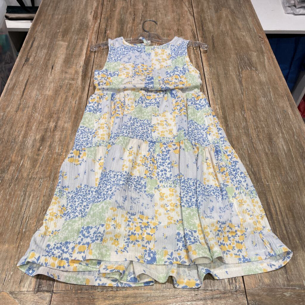 Zara Whiteflowers tank cutout Polyblnd Dresses 9Y