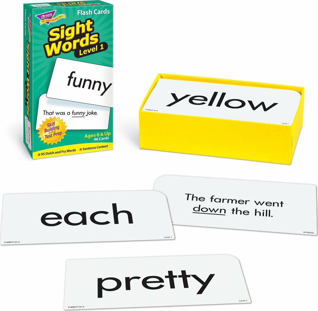 Flash Cards Sight Words Level 1 6+