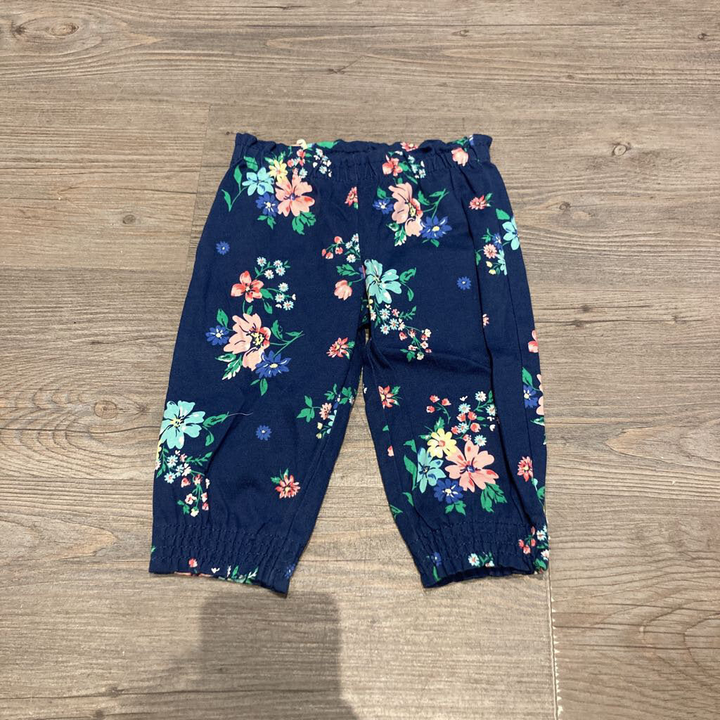 Carter's Navy Blue Floral Pants 6m