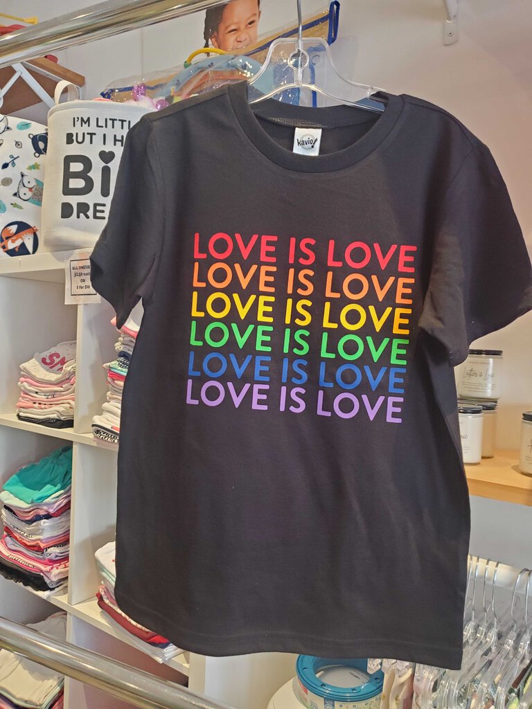 Love Is Love black tshirts 10-12Y