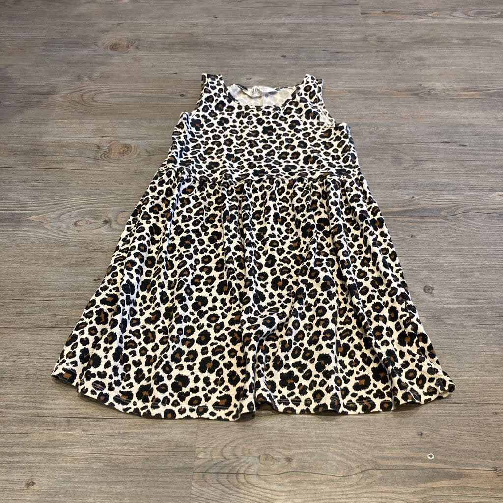 H&M Brown Leopard Print Dress 6-8Y