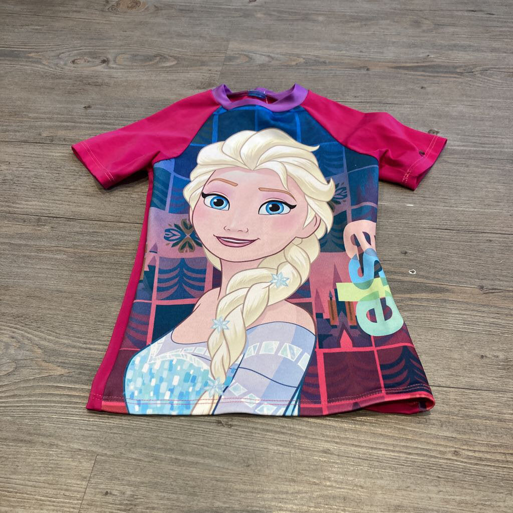 Disney Frozen Elsa short sleeve rashguard 4-5Y