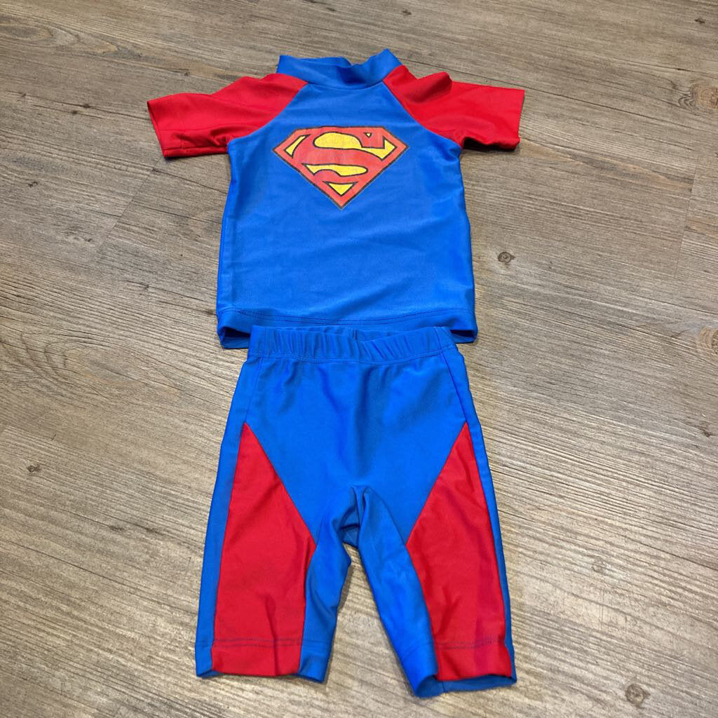 Superman 2 piece swimwear 6-12m