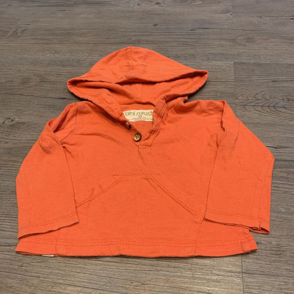 Mini Mioche Orange Hooded Long Sleeve 3-6m