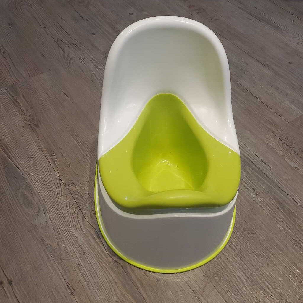 White and green potty