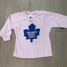 Load image into Gallery viewer, NHL pink Toronto Maple Leafs cotton long sleeve 12-18m
