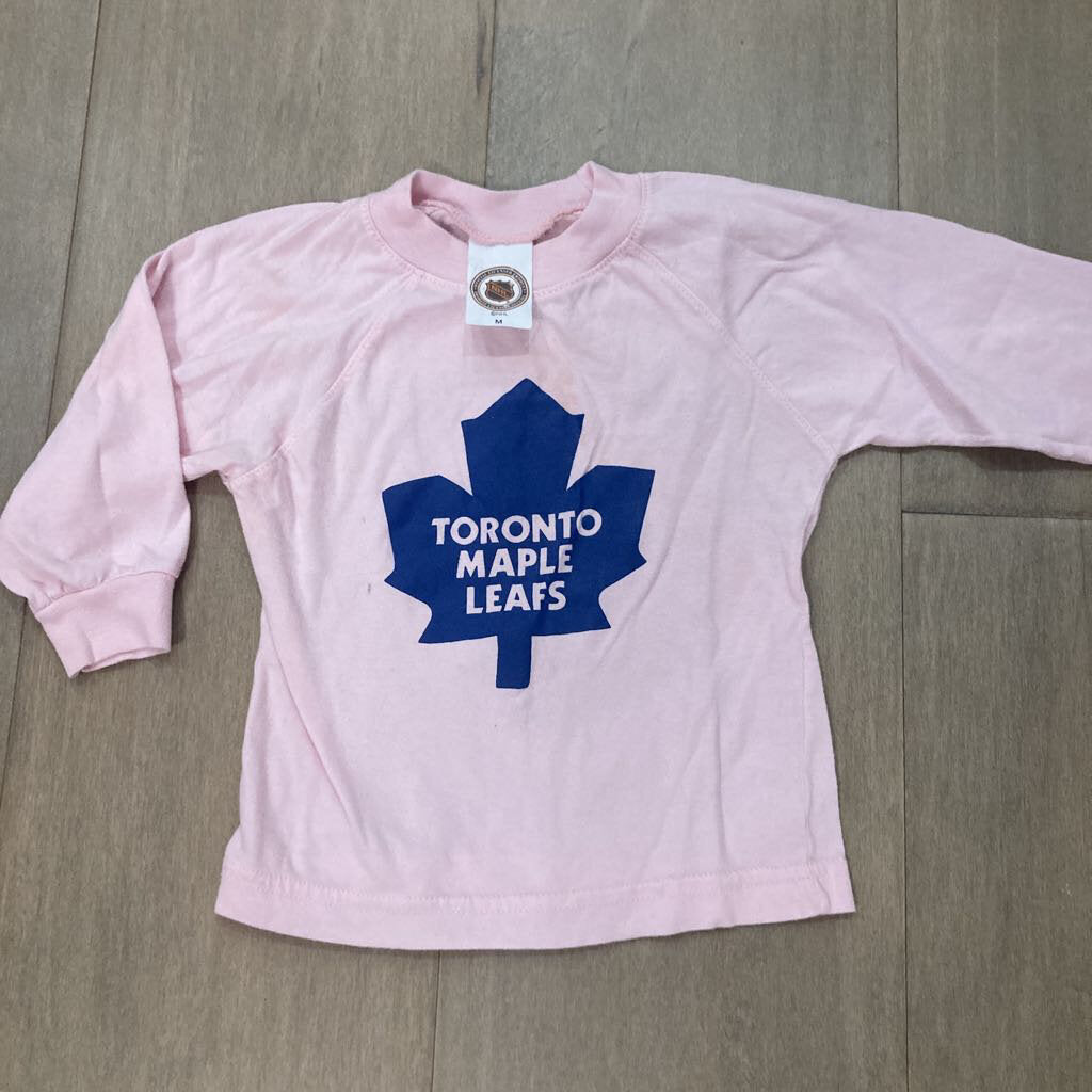 NHL pink Toronto Maple Leafs cotton long sleeve 12-18m