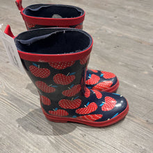 Load image into Gallery viewer, Hatley apple rainboots size 1 Youth
