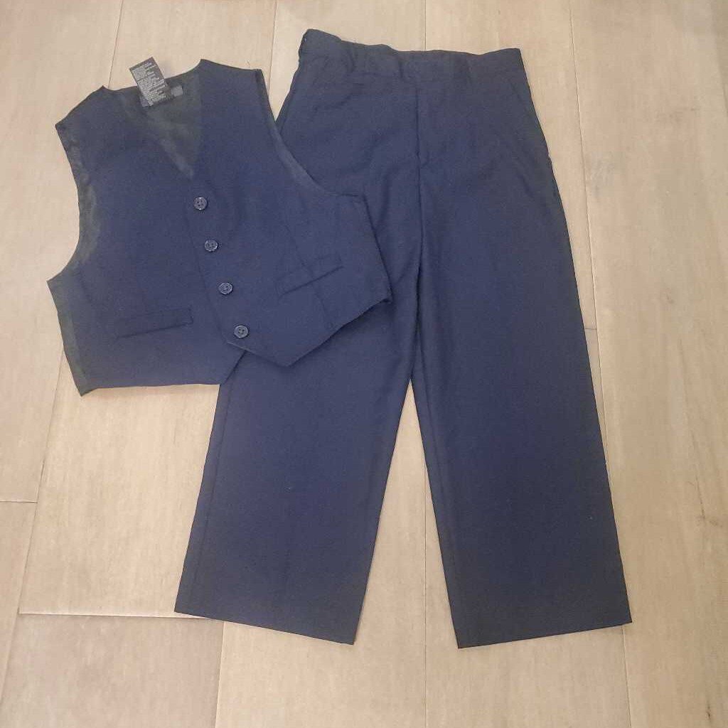 Kenneth Cole navy blue vest and dress pant 5Y