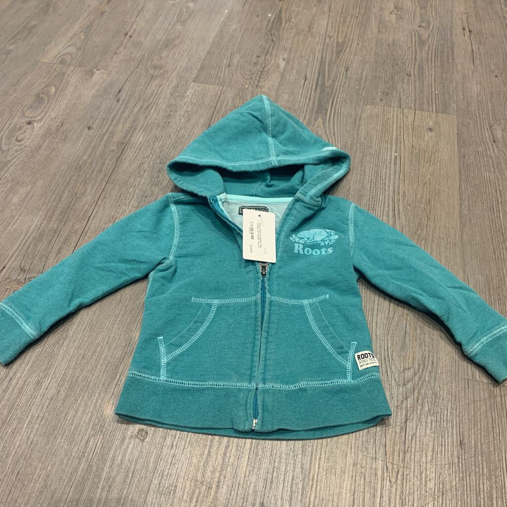 Roots Teal Cotton 2T hoodie