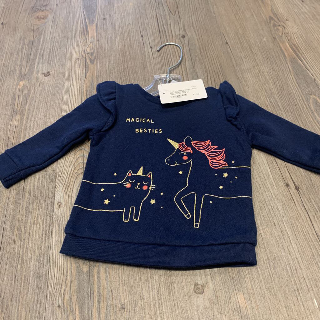 Carter's Navy Blue 'Magical Besties' Sweater 6m