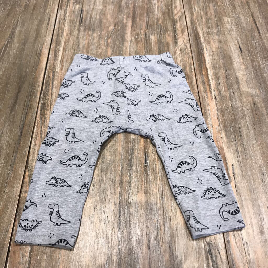 Pekkle 100%cotton Grey dinosaur Pants 18m
