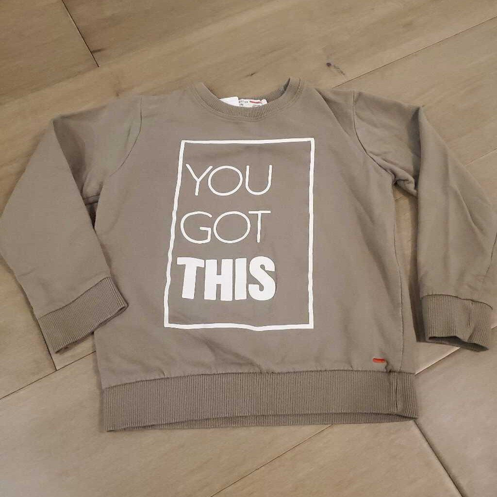 Castro You Got This taupe sweatshirt 6Y