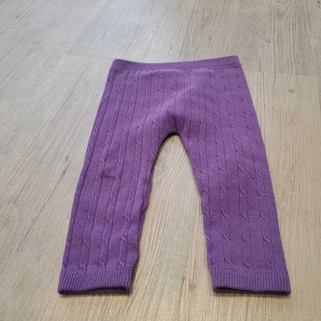 George purple knit leggings 12-18m