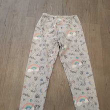 Load image into Gallery viewer, George grey unicorn/rainbows cotton leggings 10-12Y
