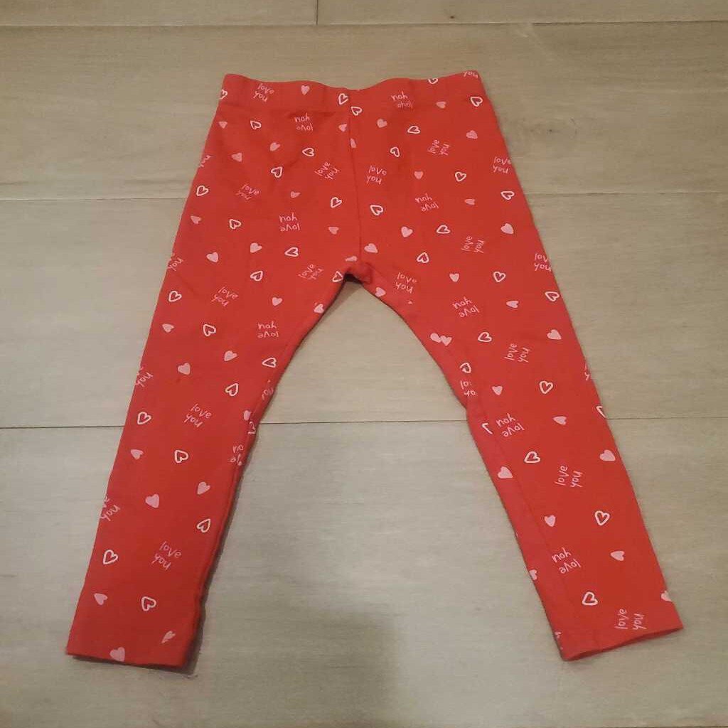 George red love you heart cotton leggings 3T