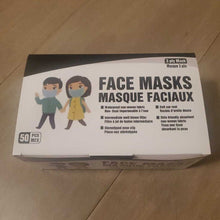 Load image into Gallery viewer, Disposable kids face masks 3ply BLACK
