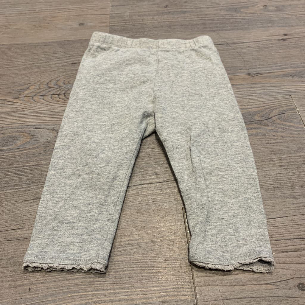 Gap grey cotton leggings 6-12m