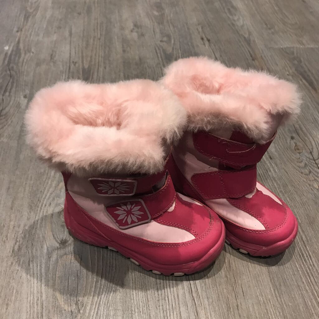 Cougar fur lined pink winter boots 8