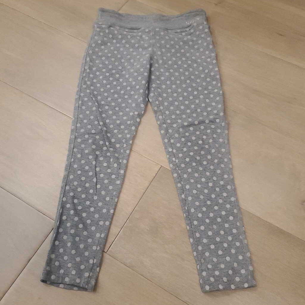 Gap grey with polka dots cotton leggings 6-7Y