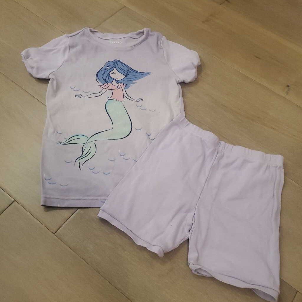 Kirkland lavender short sleeve/shorts mermaid cotton Pyjamas 7Y