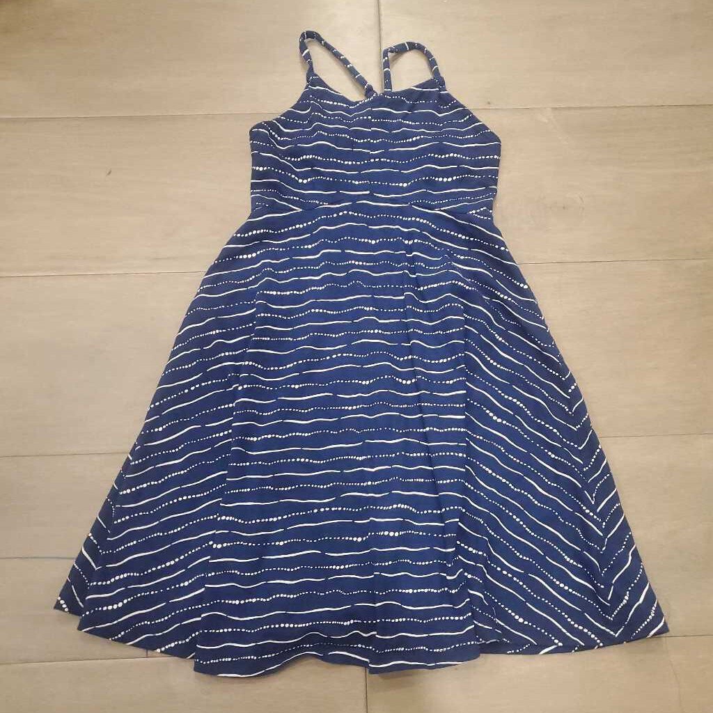 Old Navy blue cotton flared dress 8Y