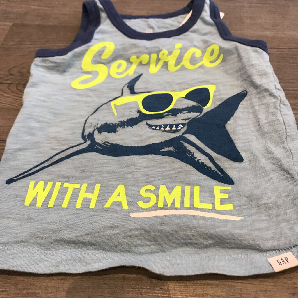Gap Blue 'Service With a Smile' Tank Top 3T