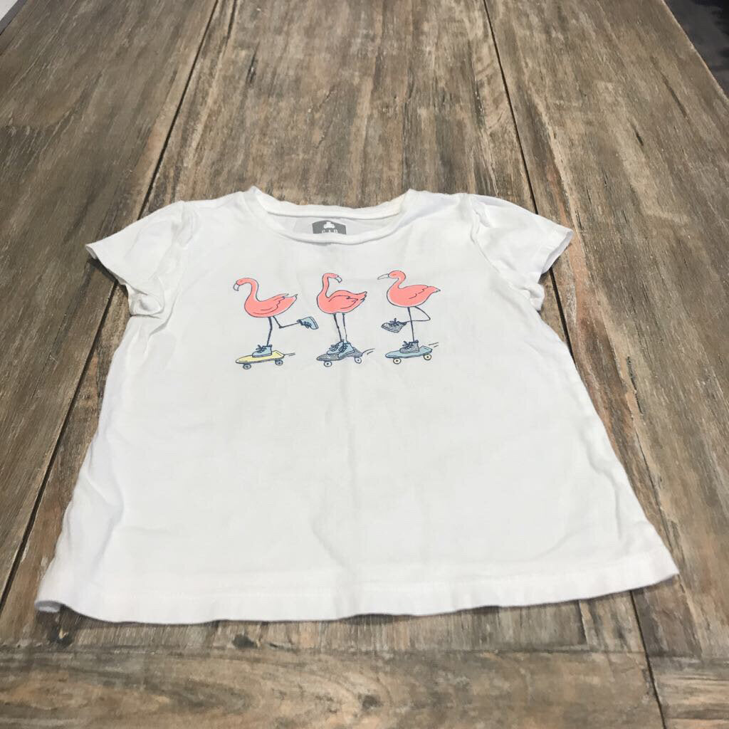Gap White 'Flamingo' T-Shirt 3T