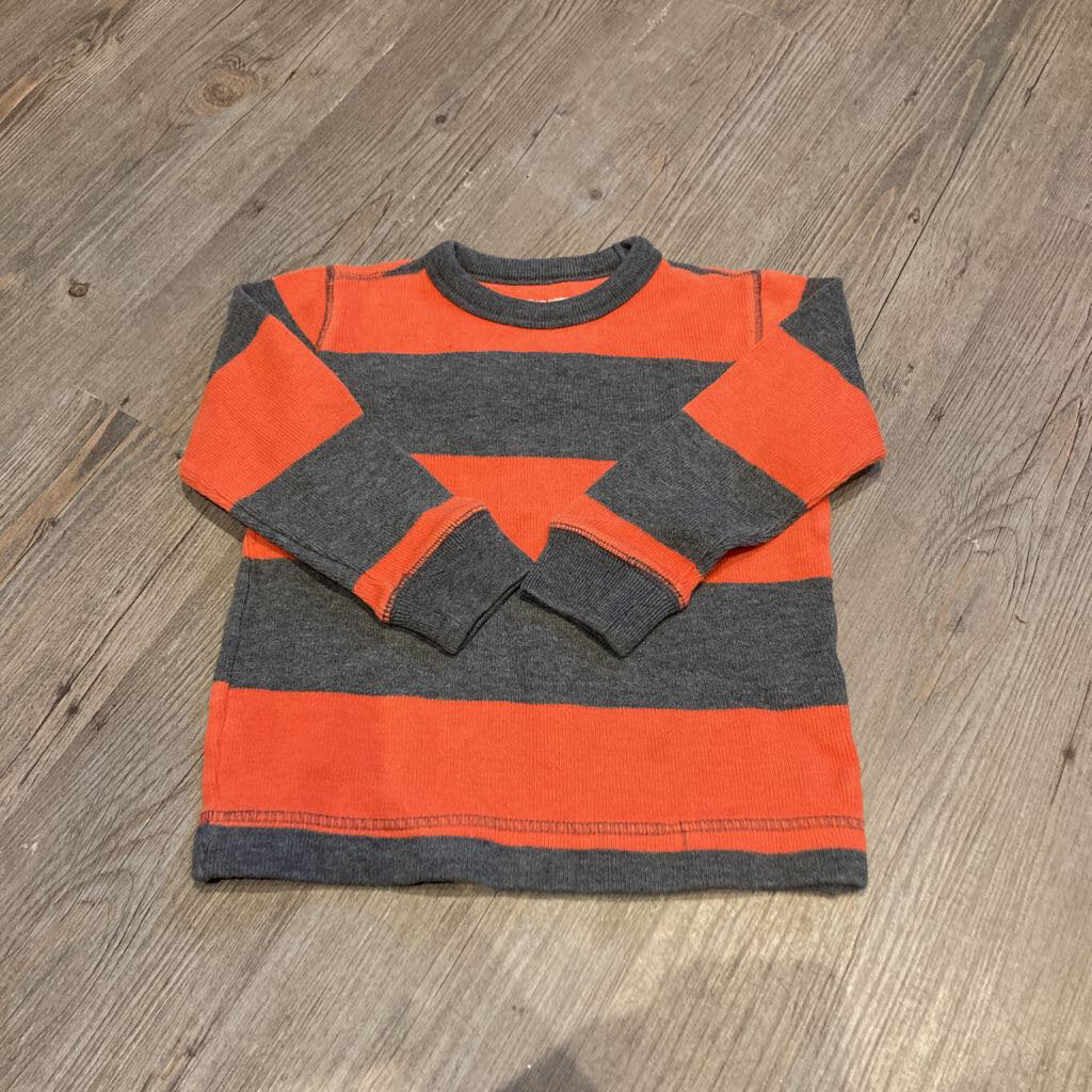 Gap Orange & Grey Striped Long Sleeve 4T