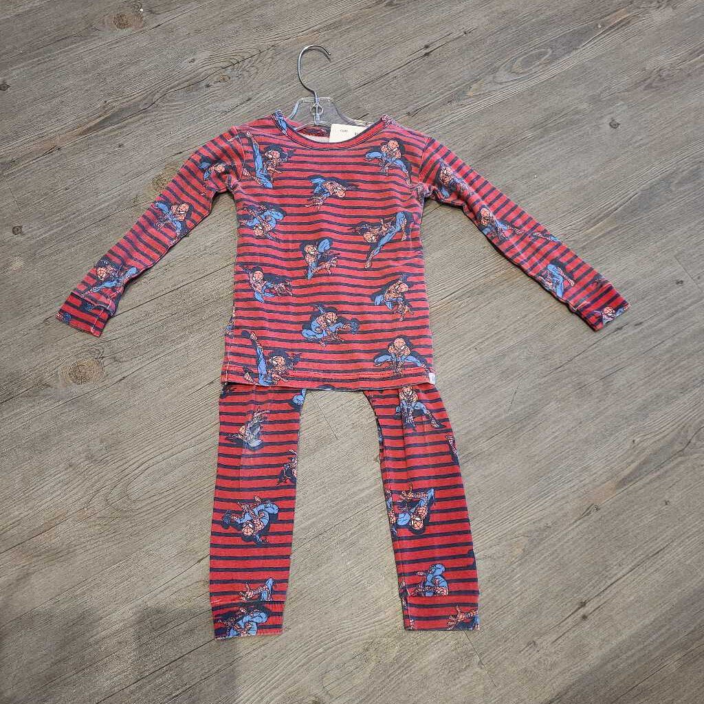 Gap Red & Blue Striped 'Spiderman' Pyjamas 5Y