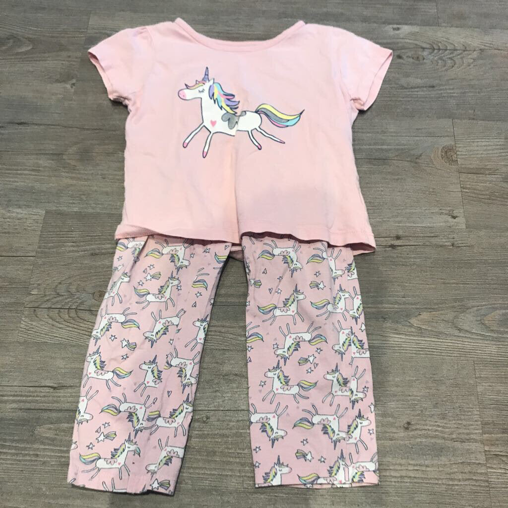 Primark 2pc. pink unicorn Pyjamas 3-4T
