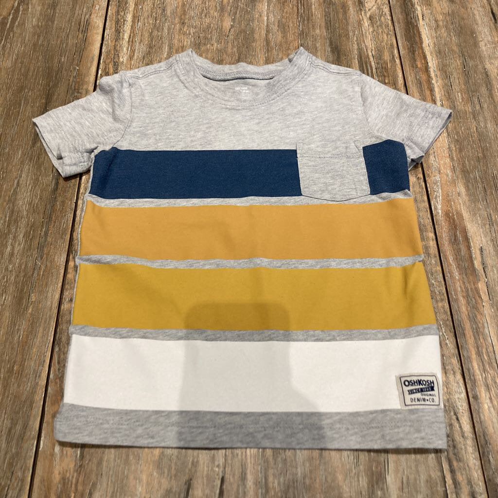 Osh Kosh Grey, Yellow, Blue & White T-Shirt 2T