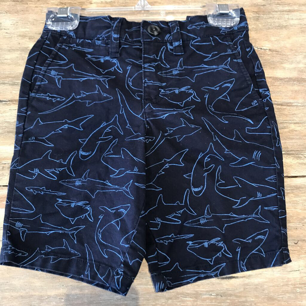 Old navy blue shark shorts 5Y