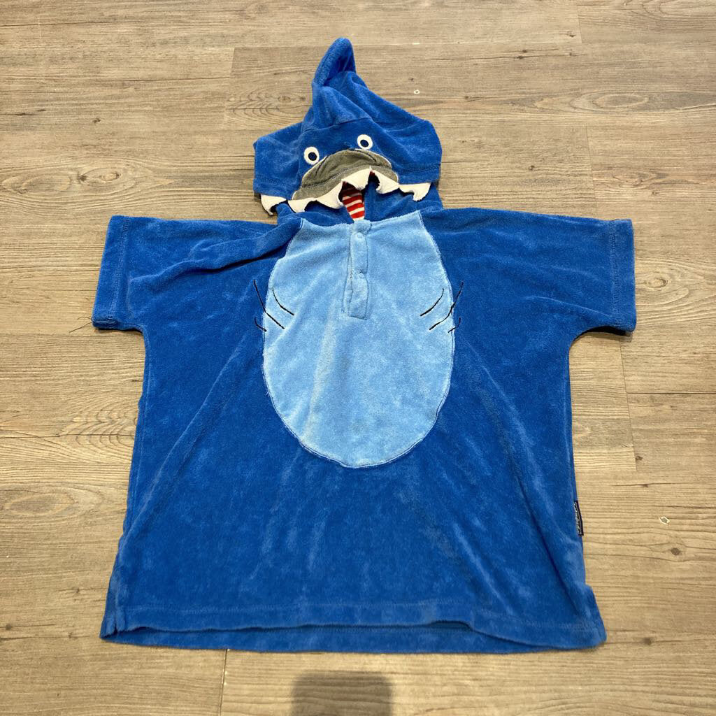 Jojo Mamam Blue 'Sharks' Hooded Towel 4-5T