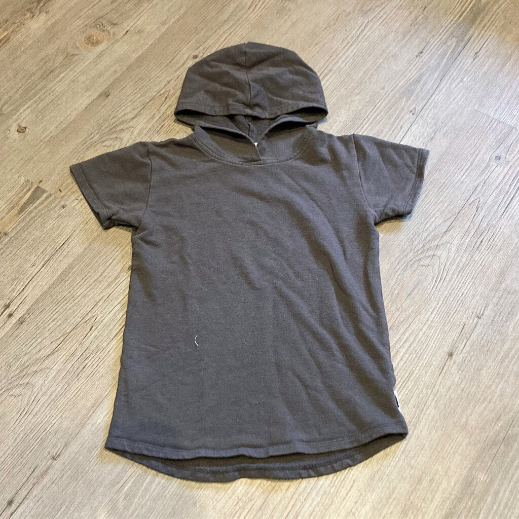 North Kinder dark grey cotton hooded tshirt 5Y