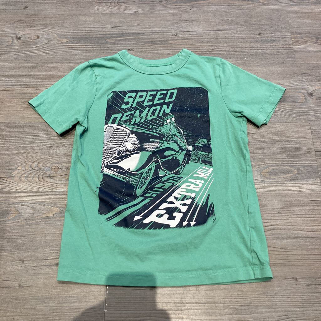 Joe Fresh Green 'Speed Demon' T-Shirt 7-8Y