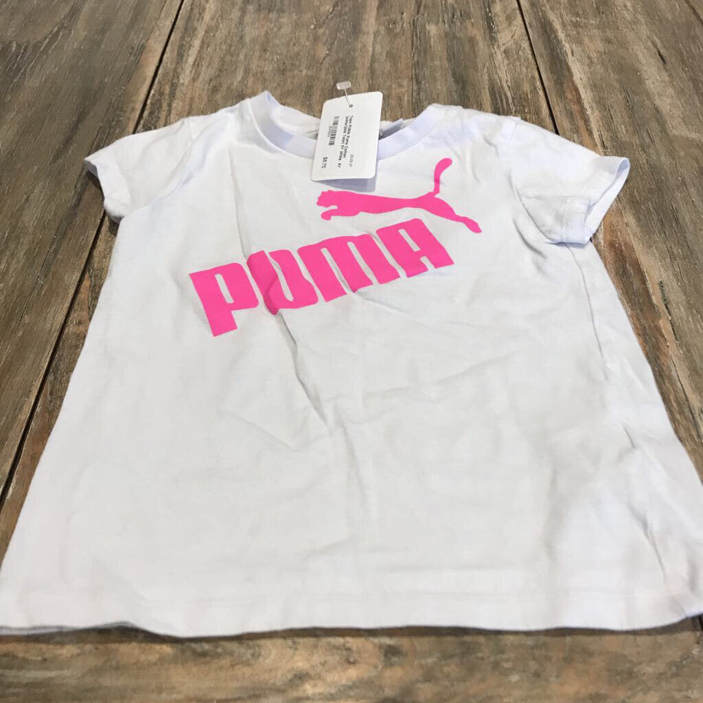 Puma Cotton 'puma'/pink Tshirt 5Y
