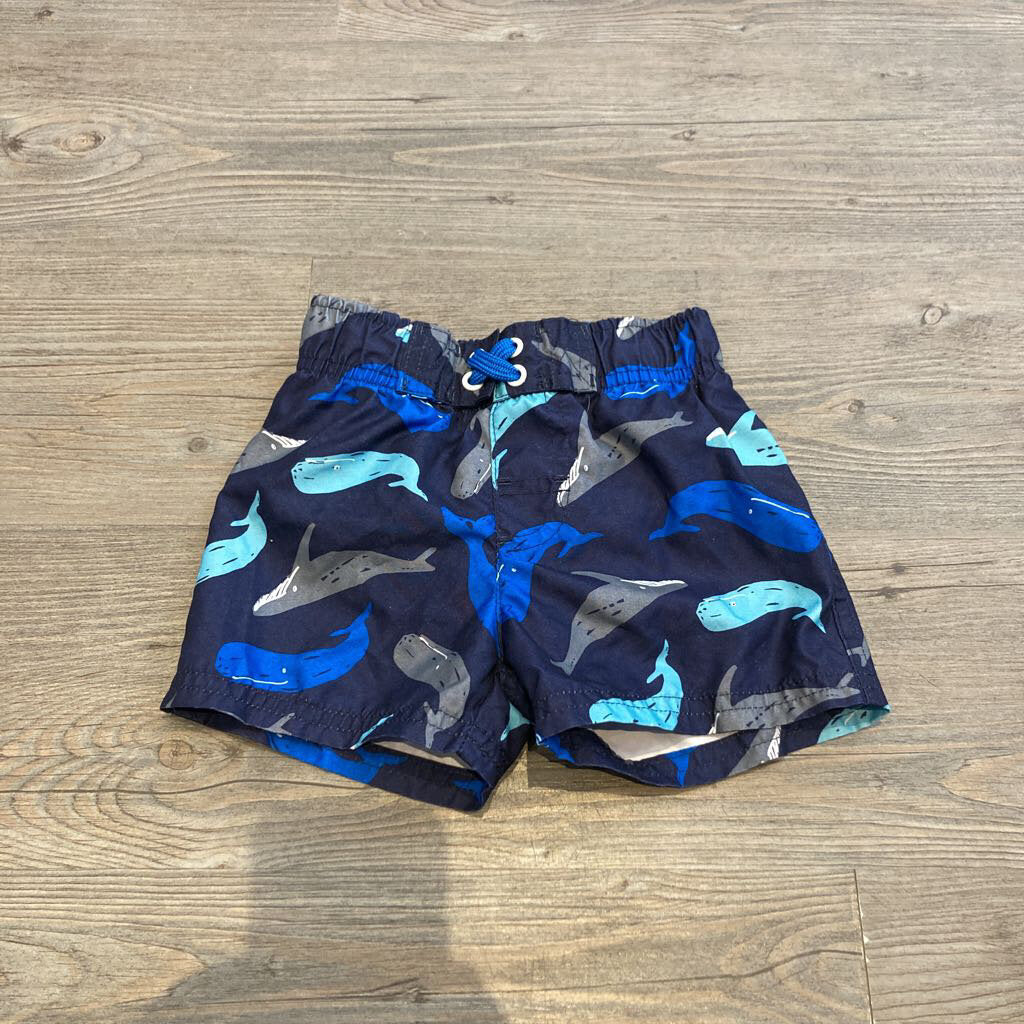 Cat & Jack Blue 'Sharks' Swim Shorts 18m