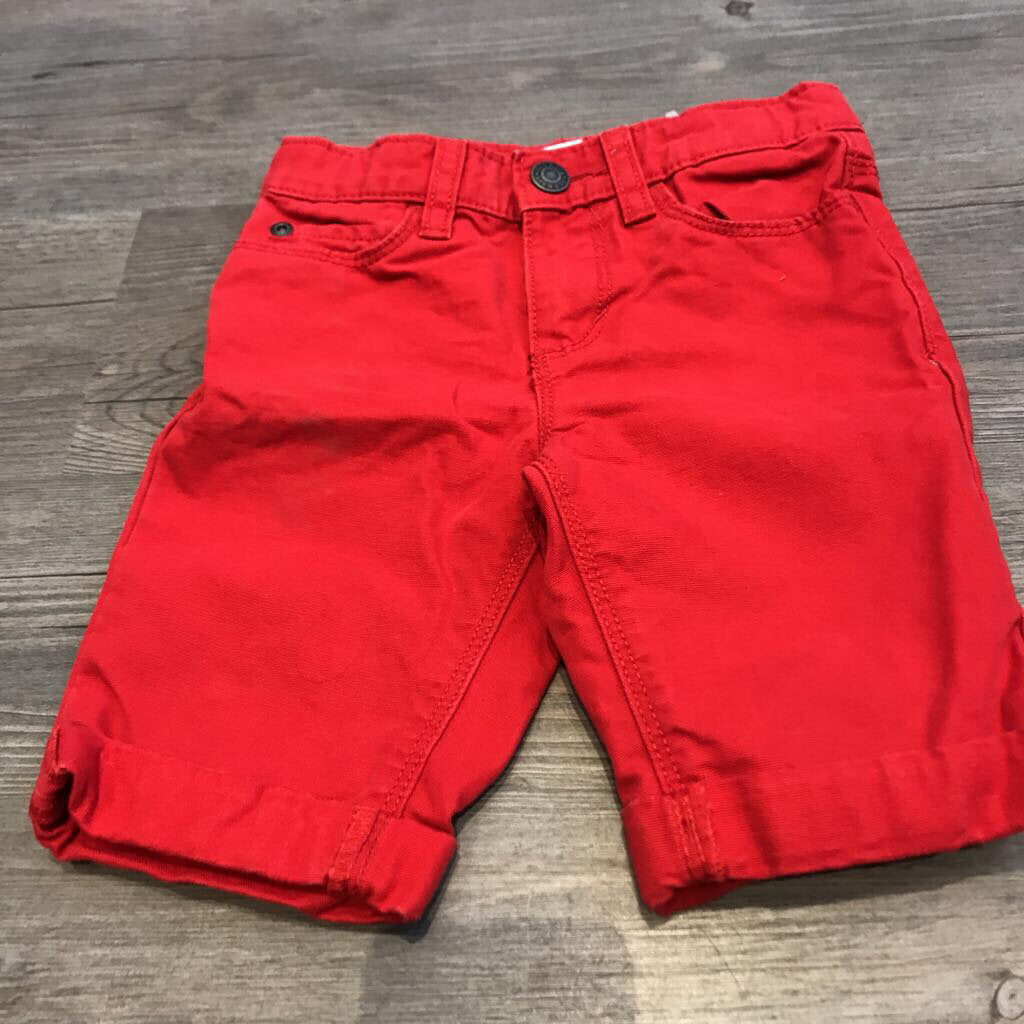 Old Navy red denim long shorts 3T