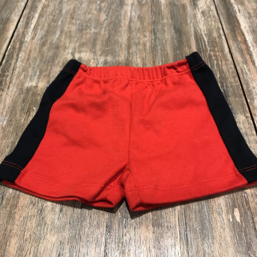 Monkey Bars Ctnblend Red blk/stripe Shorts 0-3m