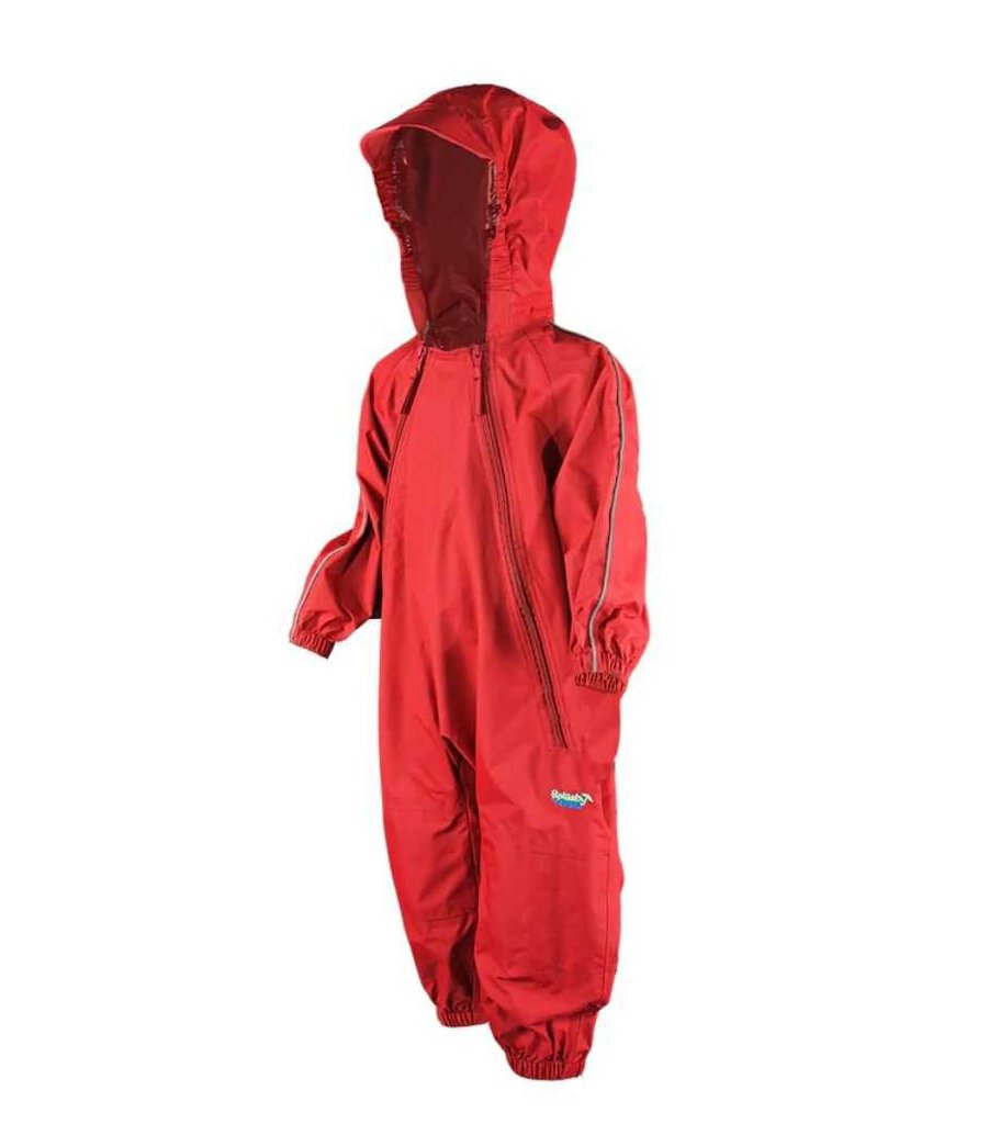 Splashy Suit waterproof full rain suit Red 2T