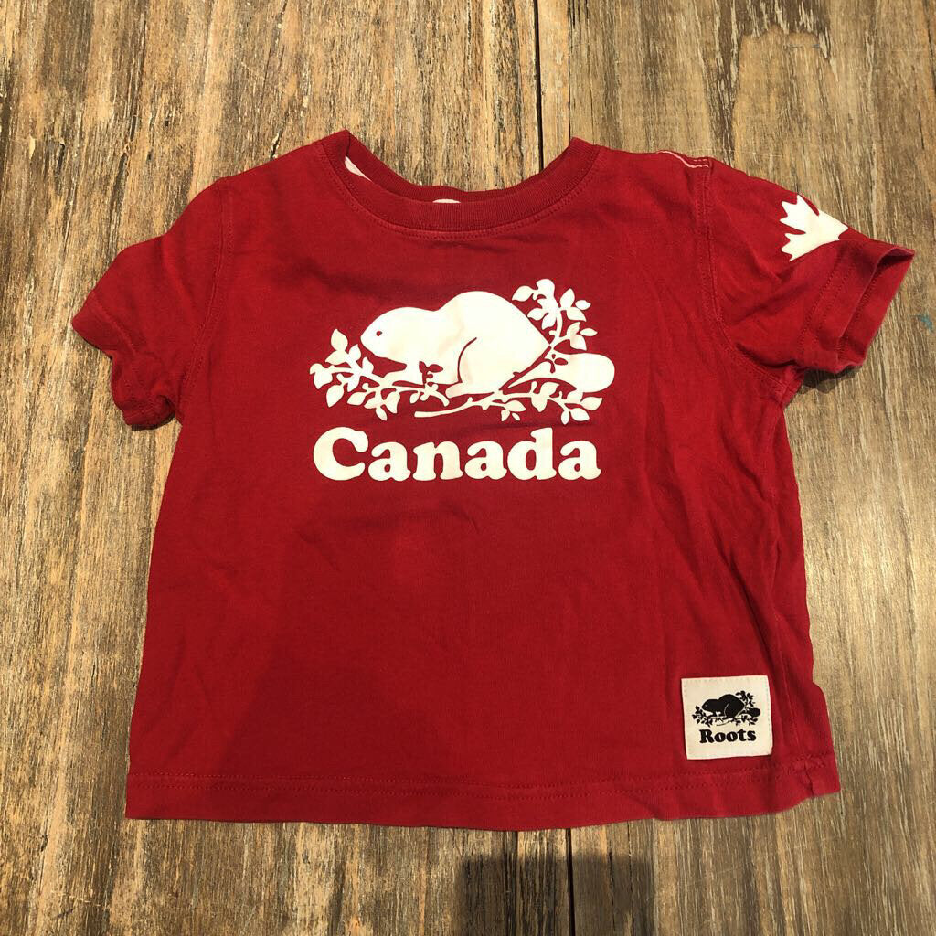 Roots red Canada tshirt 2T