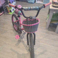 Load image into Gallery viewer, Road Racer pink bike with basket/bell/kickstand 5-7Y
