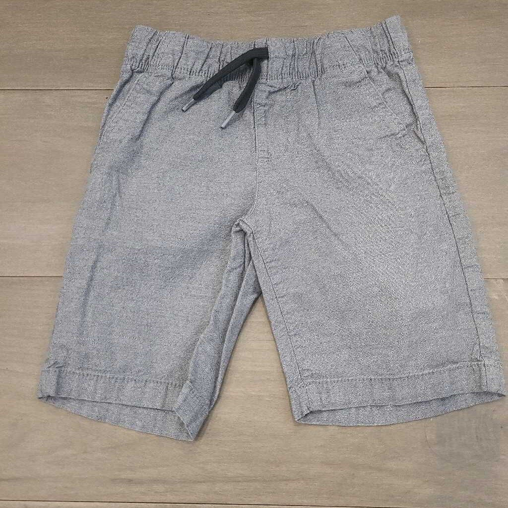 Old Navy grey pull up cotton shorts 6-7Y