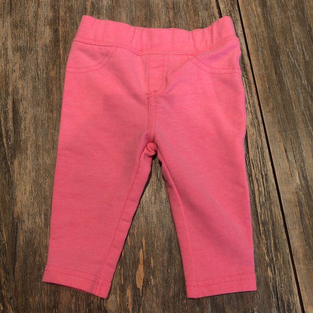 Joe Fresh Neon pink leggings 3-6m
